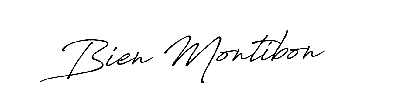 Create a beautiful signature design for name Bien Montibon. With this signature (Antro_Vectra_Bolder) fonts, you can make a handwritten signature for free. Bien Montibon signature style 7 images and pictures png