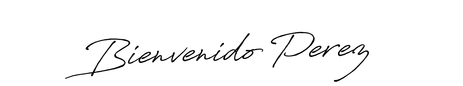 You should practise on your own different ways (Antro_Vectra_Bolder) to write your name (Bienvenido Perez) in signature. don't let someone else do it for you. Bienvenido Perez signature style 7 images and pictures png