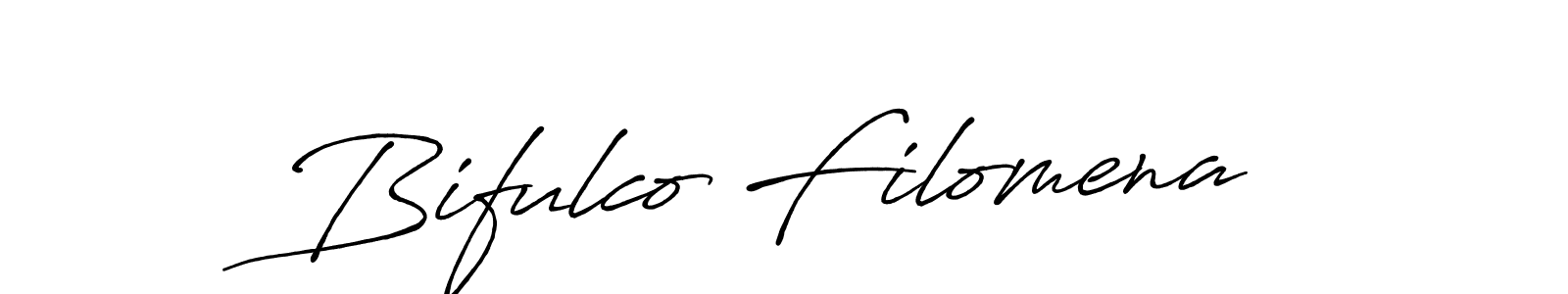 Use a signature maker to create a handwritten signature online. With this signature software, you can design (Antro_Vectra_Bolder) your own signature for name Bifulco Filomena. Bifulco Filomena signature style 7 images and pictures png