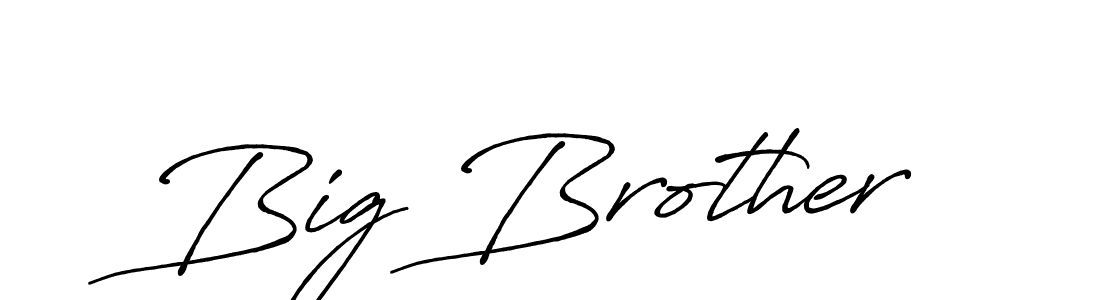 Use a signature maker to create a handwritten signature online. With this signature software, you can design (Antro_Vectra_Bolder) your own signature for name Big Brother. Big Brother signature style 7 images and pictures png