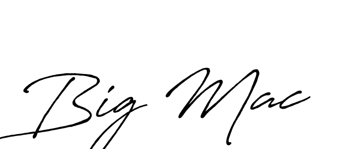 Big Mac stylish signature style. Best Handwritten Sign (Antro_Vectra_Bolder) for my name. Handwritten Signature Collection Ideas for my name Big Mac. Big Mac signature style 7 images and pictures png