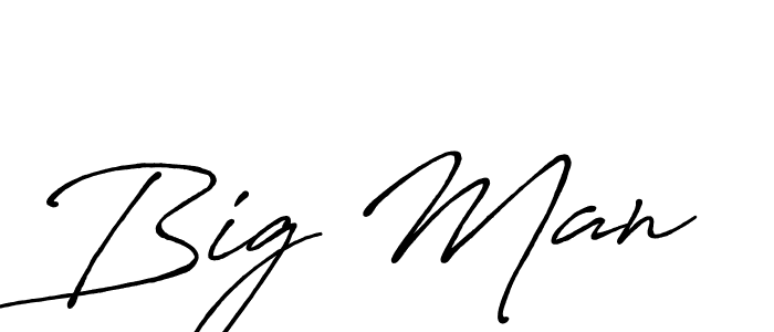 Also You can easily find your signature by using the search form. We will create Big Man name handwritten signature images for you free of cost using Antro_Vectra_Bolder sign style. Big Man signature style 7 images and pictures png