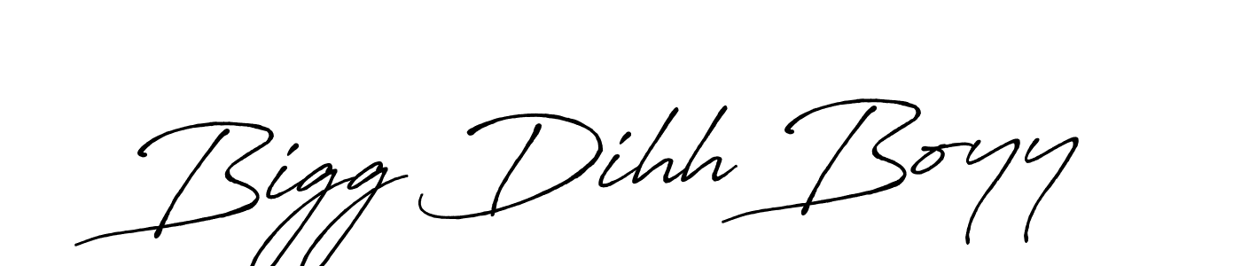 Design your own signature with our free online signature maker. With this signature software, you can create a handwritten (Antro_Vectra_Bolder) signature for name Bigg Dihh Boyy. Bigg Dihh Boyy signature style 7 images and pictures png