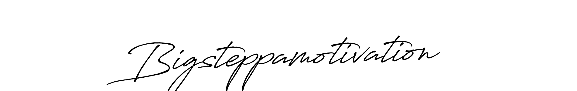 The best way (Antro_Vectra_Bolder) to make a short signature is to pick only two or three words in your name. The name Bigsteppamotivation include a total of six letters. For converting this name. Bigsteppamotivation signature style 7 images and pictures png