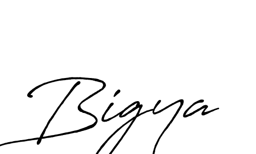 Bigya stylish signature style. Best Handwritten Sign (Antro_Vectra_Bolder) for my name. Handwritten Signature Collection Ideas for my name Bigya. Bigya signature style 7 images and pictures png
