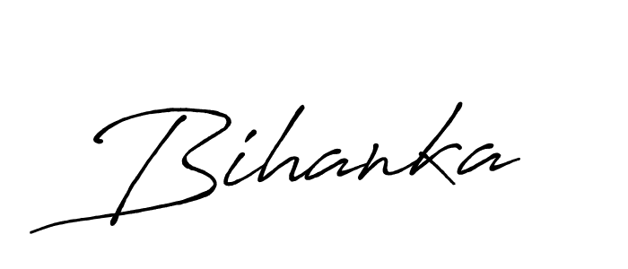 Design your own signature with our free online signature maker. With this signature software, you can create a handwritten (Antro_Vectra_Bolder) signature for name Bihanka. Bihanka signature style 7 images and pictures png