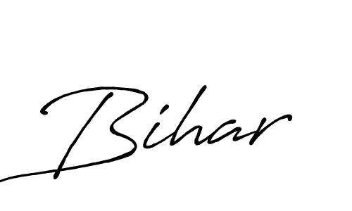 Use a signature maker to create a handwritten signature online. With this signature software, you can design (Antro_Vectra_Bolder) your own signature for name Bihar. Bihar signature style 7 images and pictures png