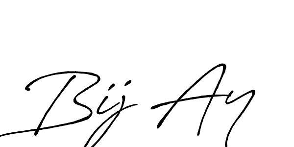 How to make Bij Ay signature? Antro_Vectra_Bolder is a professional autograph style. Create handwritten signature for Bij Ay name. Bij Ay signature style 7 images and pictures png