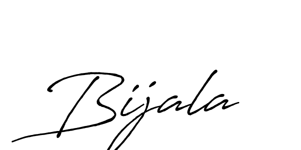 Use a signature maker to create a handwritten signature online. With this signature software, you can design (Antro_Vectra_Bolder) your own signature for name Bijala. Bijala signature style 7 images and pictures png