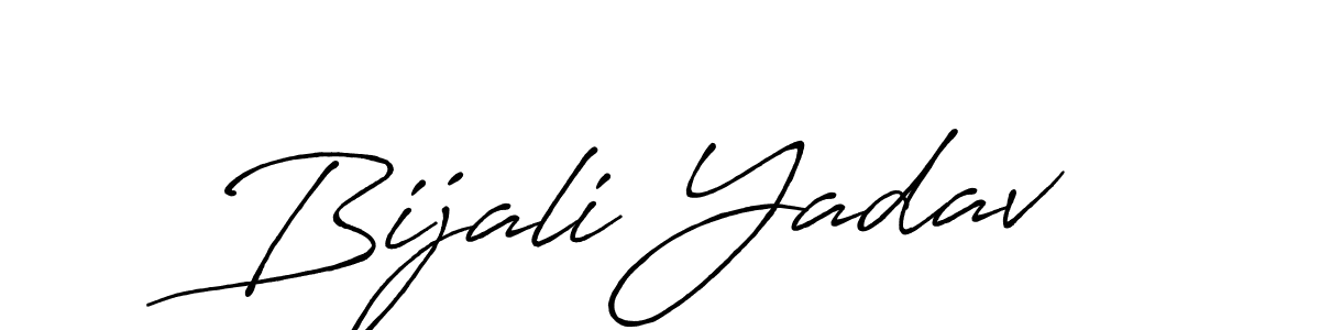 Bijali Yadav stylish signature style. Best Handwritten Sign (Antro_Vectra_Bolder) for my name. Handwritten Signature Collection Ideas for my name Bijali Yadav. Bijali Yadav signature style 7 images and pictures png