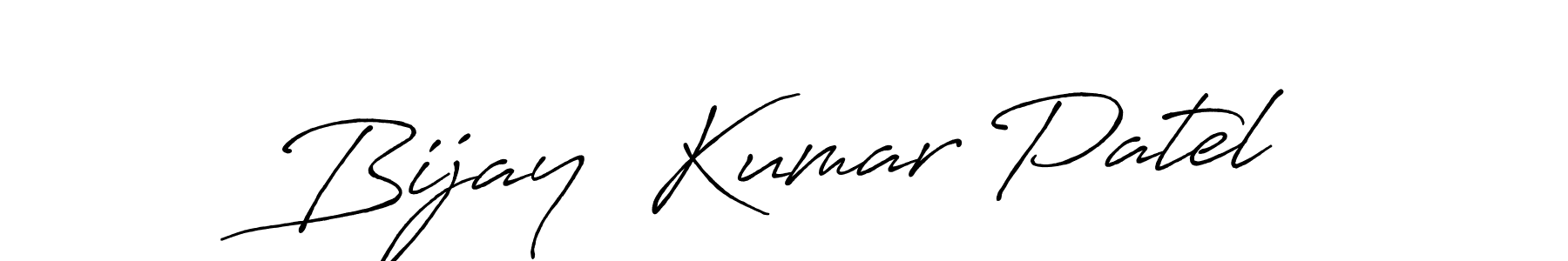 Make a beautiful signature design for name Bijay  Kumar Patel. With this signature (Antro_Vectra_Bolder) style, you can create a handwritten signature for free. Bijay  Kumar Patel signature style 7 images and pictures png