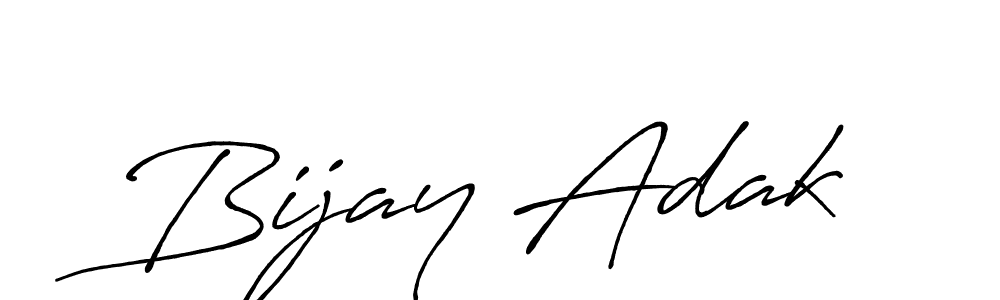 Also we have Bijay Adak name is the best signature style. Create professional handwritten signature collection using Antro_Vectra_Bolder autograph style. Bijay Adak signature style 7 images and pictures png