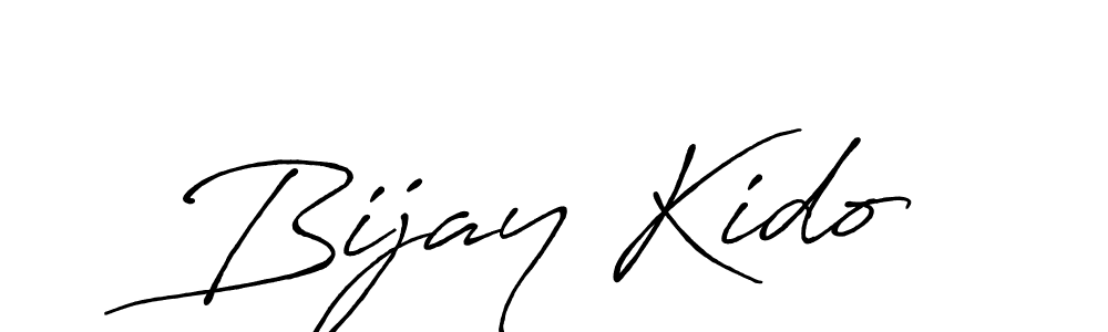 Create a beautiful signature design for name Bijay Kido. With this signature (Antro_Vectra_Bolder) fonts, you can make a handwritten signature for free. Bijay Kido signature style 7 images and pictures png