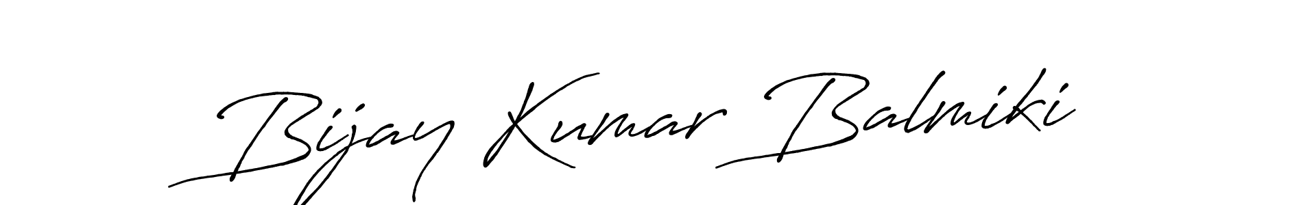 How to make Bijay Kumar Balmiki name signature. Use Antro_Vectra_Bolder style for creating short signs online. This is the latest handwritten sign. Bijay Kumar Balmiki signature style 7 images and pictures png
