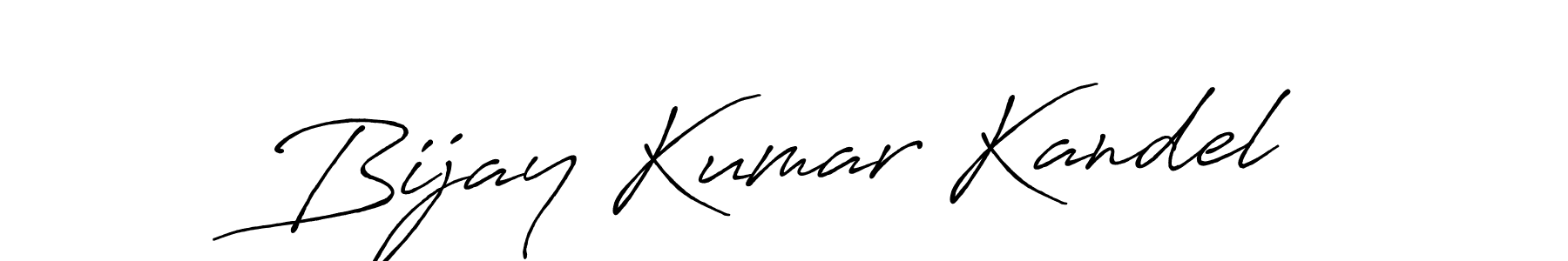 How to make Bijay Kumar Kandel name signature. Use Antro_Vectra_Bolder style for creating short signs online. This is the latest handwritten sign. Bijay Kumar Kandel signature style 7 images and pictures png