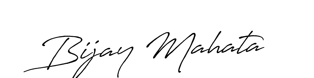 Bijay Mahata stylish signature style. Best Handwritten Sign (Antro_Vectra_Bolder) for my name. Handwritten Signature Collection Ideas for my name Bijay Mahata. Bijay Mahata signature style 7 images and pictures png