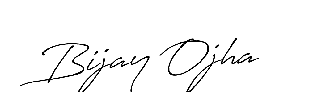 Make a beautiful signature design for name Bijay Ojha. With this signature (Antro_Vectra_Bolder) style, you can create a handwritten signature for free. Bijay Ojha signature style 7 images and pictures png