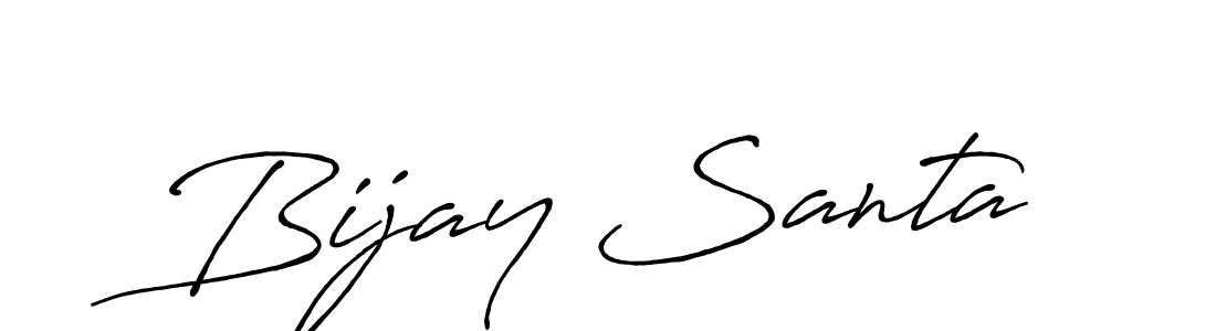 How to make Bijay Santa signature? Antro_Vectra_Bolder is a professional autograph style. Create handwritten signature for Bijay Santa name. Bijay Santa signature style 7 images and pictures png