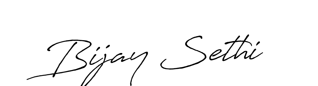 Make a beautiful signature design for name Bijay Sethi. With this signature (Antro_Vectra_Bolder) style, you can create a handwritten signature for free. Bijay Sethi signature style 7 images and pictures png