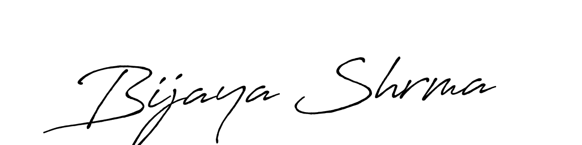 How to make Bijaya Shrma name signature. Use Antro_Vectra_Bolder style for creating short signs online. This is the latest handwritten sign. Bijaya Shrma signature style 7 images and pictures png