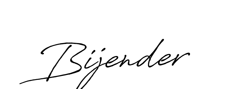 Create a beautiful signature design for name Bijender. With this signature (Antro_Vectra_Bolder) fonts, you can make a handwritten signature for free. Bijender signature style 7 images and pictures png