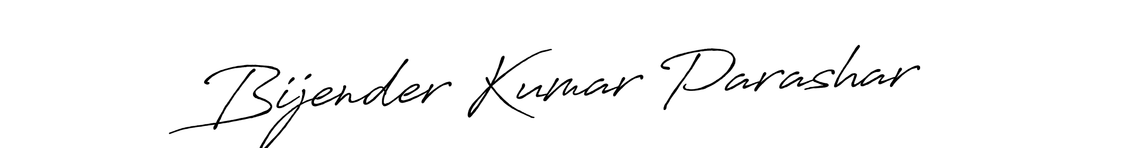 Bijender Kumar Parashar stylish signature style. Best Handwritten Sign (Antro_Vectra_Bolder) for my name. Handwritten Signature Collection Ideas for my name Bijender Kumar Parashar. Bijender Kumar Parashar signature style 7 images and pictures png