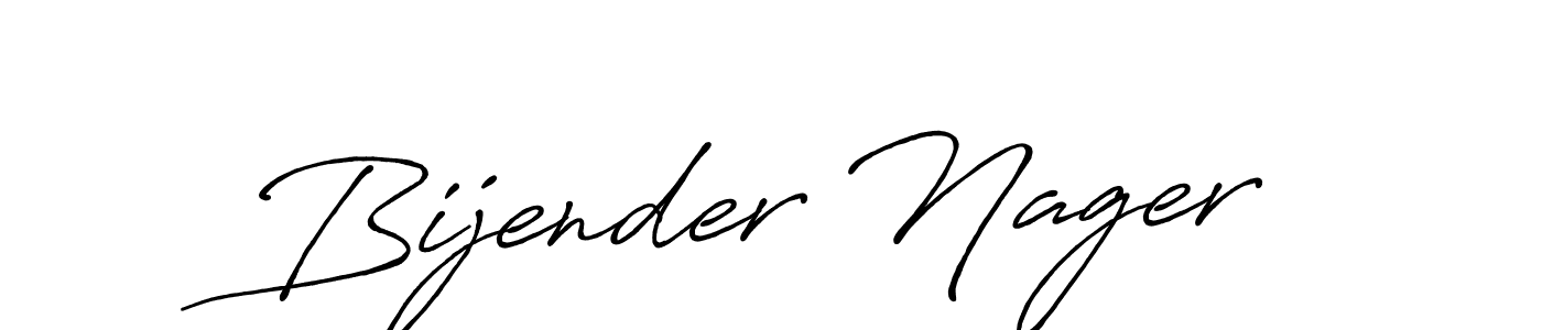 Design your own signature with our free online signature maker. With this signature software, you can create a handwritten (Antro_Vectra_Bolder) signature for name Bijender Nager. Bijender Nager signature style 7 images and pictures png