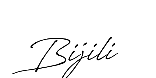 Bijili stylish signature style. Best Handwritten Sign (Antro_Vectra_Bolder) for my name. Handwritten Signature Collection Ideas for my name Bijili. Bijili signature style 7 images and pictures png