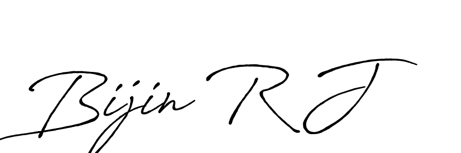 Create a beautiful signature design for name Bijin R J. With this signature (Antro_Vectra_Bolder) fonts, you can make a handwritten signature for free. Bijin R J signature style 7 images and pictures png