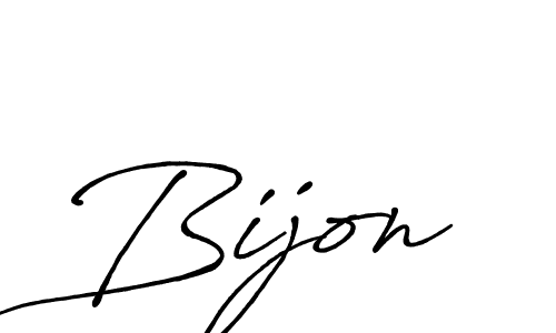 Use a signature maker to create a handwritten signature online. With this signature software, you can design (Antro_Vectra_Bolder) your own signature for name Bijon. Bijon signature style 7 images and pictures png