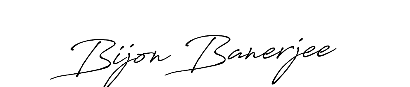 Bijon Banerjee stylish signature style. Best Handwritten Sign (Antro_Vectra_Bolder) for my name. Handwritten Signature Collection Ideas for my name Bijon Banerjee. Bijon Banerjee signature style 7 images and pictures png
