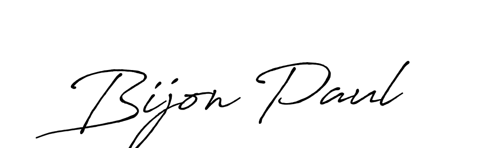 Use a signature maker to create a handwritten signature online. With this signature software, you can design (Antro_Vectra_Bolder) your own signature for name Bijon Paul. Bijon Paul signature style 7 images and pictures png