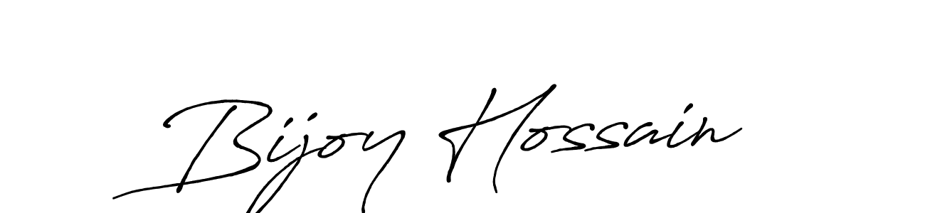 How to make Bijoy Hossain name signature. Use Antro_Vectra_Bolder style for creating short signs online. This is the latest handwritten sign. Bijoy Hossain signature style 7 images and pictures png