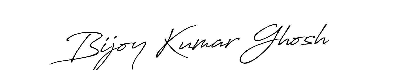 Create a beautiful signature design for name Bijoy Kumar Ghosh. With this signature (Antro_Vectra_Bolder) fonts, you can make a handwritten signature for free. Bijoy Kumar Ghosh signature style 7 images and pictures png