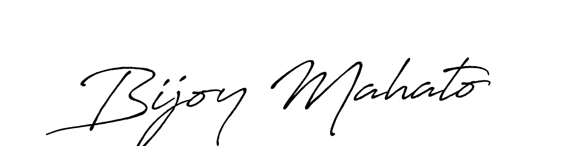 Make a beautiful signature design for name Bijoy Mahato. With this signature (Antro_Vectra_Bolder) style, you can create a handwritten signature for free. Bijoy Mahato signature style 7 images and pictures png