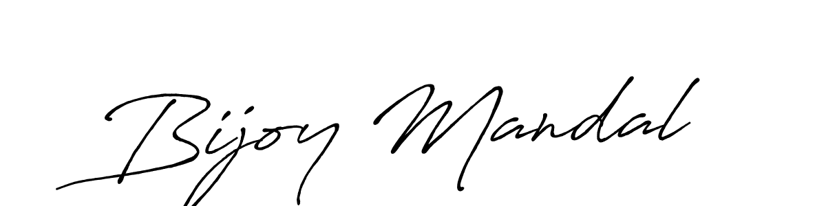 Design your own signature with our free online signature maker. With this signature software, you can create a handwritten (Antro_Vectra_Bolder) signature for name Bijoy Mandal. Bijoy Mandal signature style 7 images and pictures png