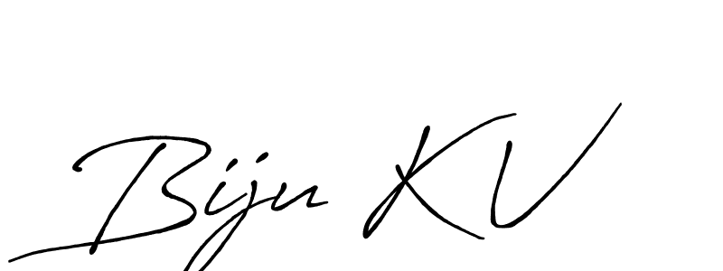 Make a beautiful signature design for name Biju K V. With this signature (Antro_Vectra_Bolder) style, you can create a handwritten signature for free. Biju K V signature style 7 images and pictures png