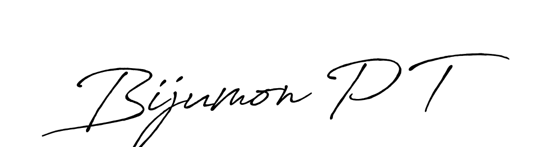 Similarly Antro_Vectra_Bolder is the best handwritten signature design. Signature creator online .You can use it as an online autograph creator for name Bijumon P T. Bijumon P T signature style 7 images and pictures png