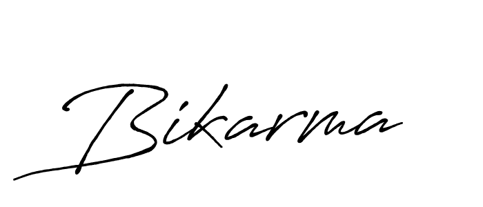 Design your own signature with our free online signature maker. With this signature software, you can create a handwritten (Antro_Vectra_Bolder) signature for name Bikarma. Bikarma signature style 7 images and pictures png