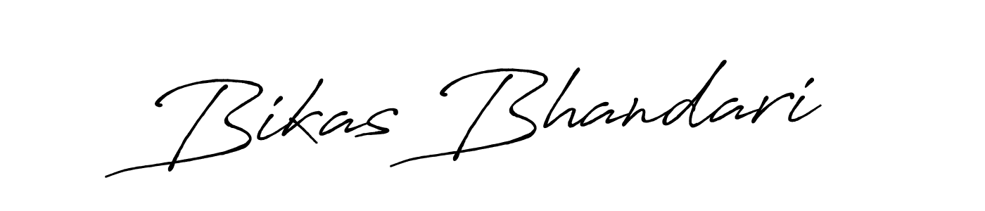 Create a beautiful signature design for name Bikas Bhandari. With this signature (Antro_Vectra_Bolder) fonts, you can make a handwritten signature for free. Bikas Bhandari signature style 7 images and pictures png