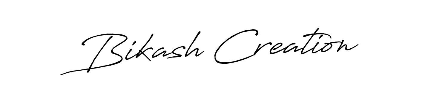 Bikash Creation stylish signature style. Best Handwritten Sign (Antro_Vectra_Bolder) for my name. Handwritten Signature Collection Ideas for my name Bikash Creation. Bikash Creation signature style 7 images and pictures png