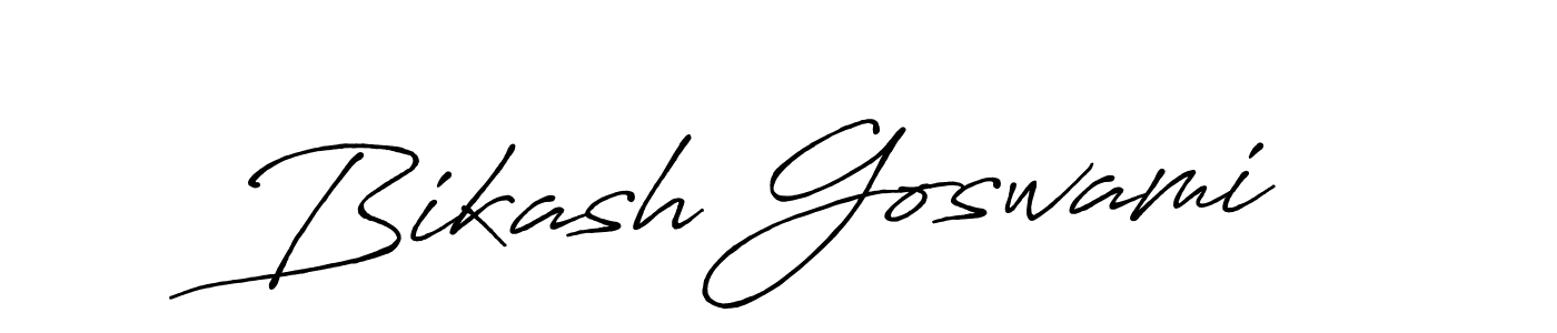 How to make Bikash Goswami name signature. Use Antro_Vectra_Bolder style for creating short signs online. This is the latest handwritten sign. Bikash Goswami signature style 7 images and pictures png