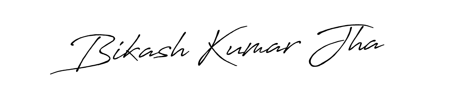 How to make Bikash Kumar Jha name signature. Use Antro_Vectra_Bolder style for creating short signs online. This is the latest handwritten sign. Bikash Kumar Jha signature style 7 images and pictures png