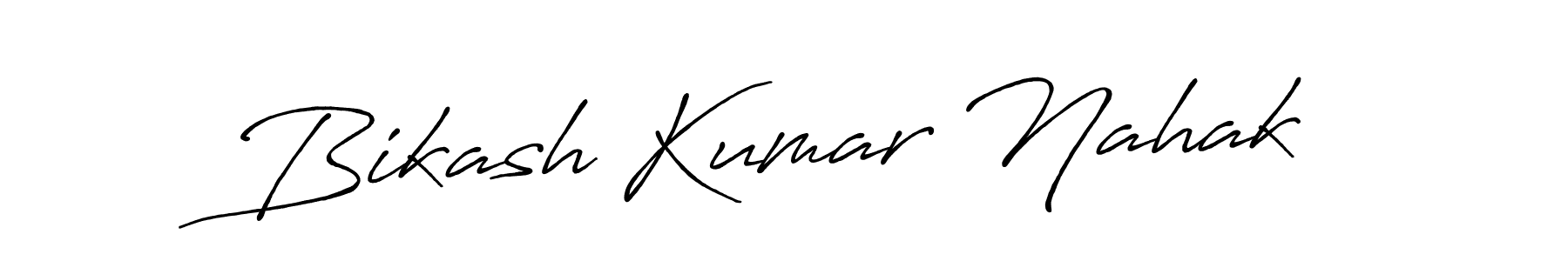 Create a beautiful signature design for name Bikash Kumar Nahak. With this signature (Antro_Vectra_Bolder) fonts, you can make a handwritten signature for free. Bikash Kumar Nahak signature style 7 images and pictures png