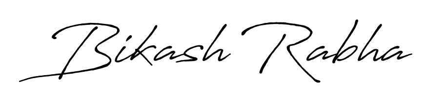 The best way (Antro_Vectra_Bolder) to make a short signature is to pick only two or three words in your name. For converting this name Bikash Rabha. Bikash Rabha signature style 7 images and pictures png