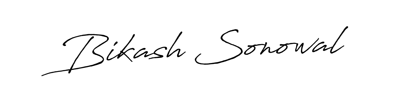 Design your own signature with our free online signature maker. With this signature software, you can create a handwritten (Antro_Vectra_Bolder) signature for name Bikash Sonowal. Bikash Sonowal signature style 7 images and pictures png