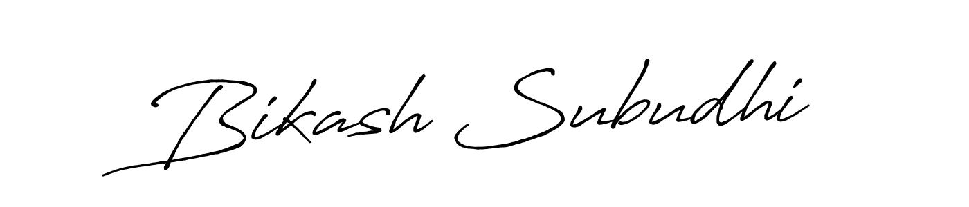 Also we have Bikash Subudhi name is the best signature style. Create professional handwritten signature collection using Antro_Vectra_Bolder autograph style. Bikash Subudhi signature style 7 images and pictures png