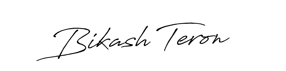 Create a beautiful signature design for name Bikash Teron. With this signature (Antro_Vectra_Bolder) fonts, you can make a handwritten signature for free. Bikash Teron signature style 7 images and pictures png