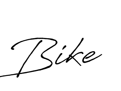 Make a beautiful signature design for name Bike. With this signature (Antro_Vectra_Bolder) style, you can create a handwritten signature for free. Bike signature style 7 images and pictures png