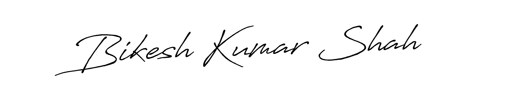 Create a beautiful signature design for name Bikesh Kumar Shah. With this signature (Antro_Vectra_Bolder) fonts, you can make a handwritten signature for free. Bikesh Kumar Shah signature style 7 images and pictures png